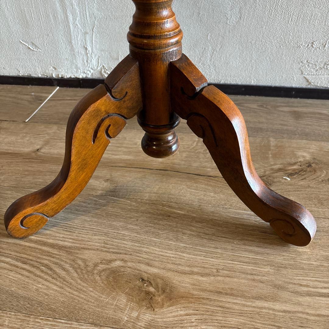 イタリア製　象嵌　コーヒーテーブル　花台　アンティーク　カフェテーブル