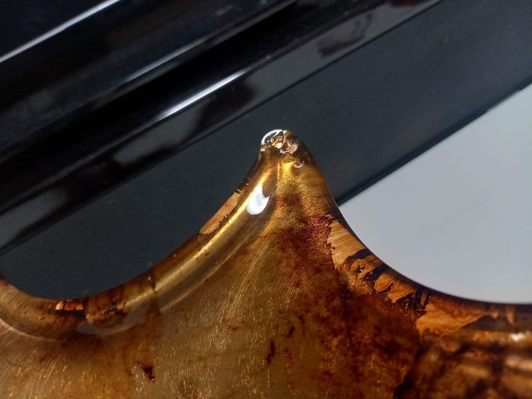 イタリア　ムラーノ　ガラス　水冠　金箔　スタンド　トレー