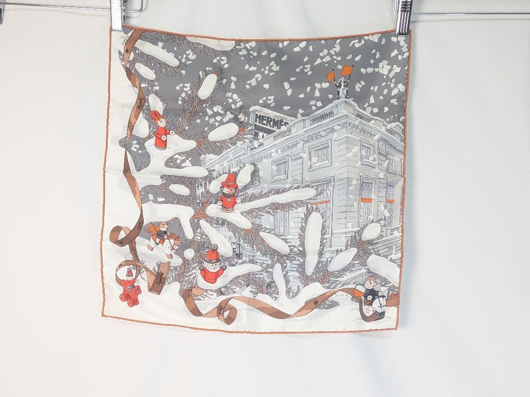 M368 HERMES　エルメス　カレ45 24番地のクリスマス　美品　正規品