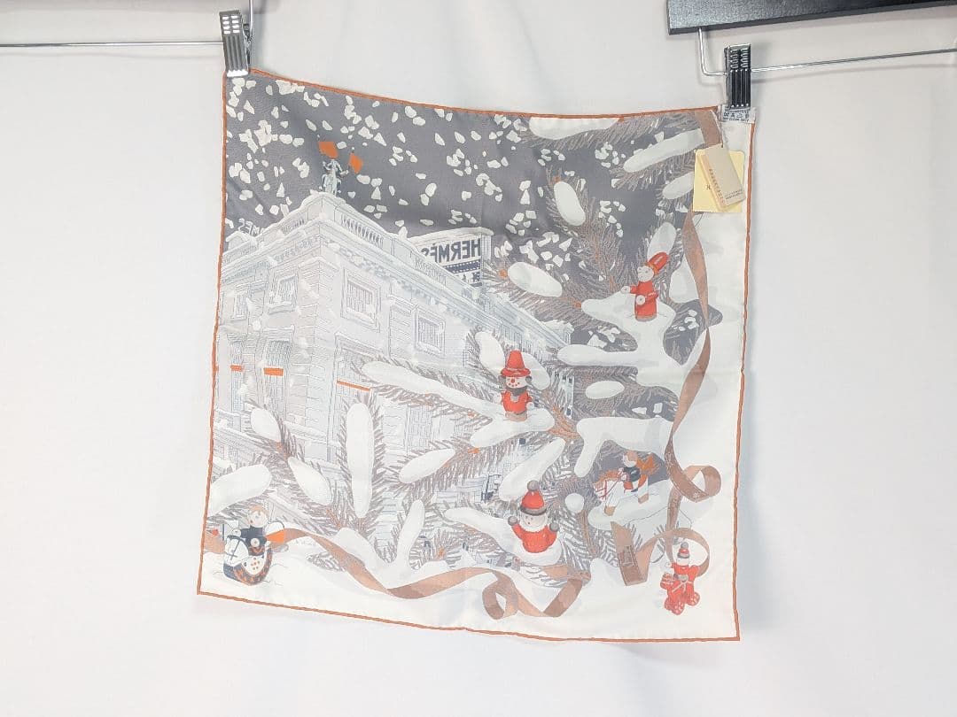 M368 HERMES　エルメス　カレ45 24番地のクリスマス　美品　正規品