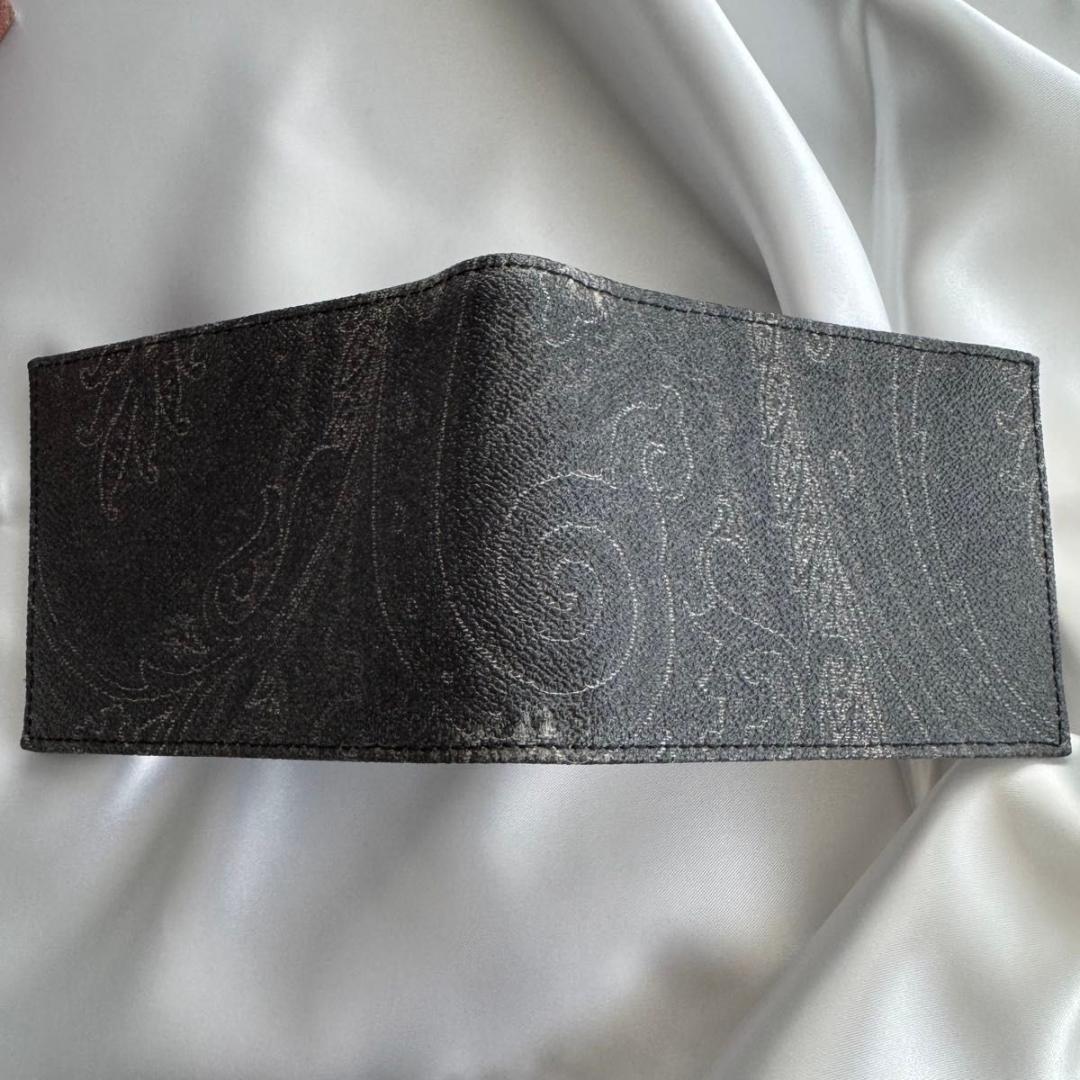 【新品未使用】ETRO エトロ 二つ折り財布 ペイズリー柄 ブラック メンズ