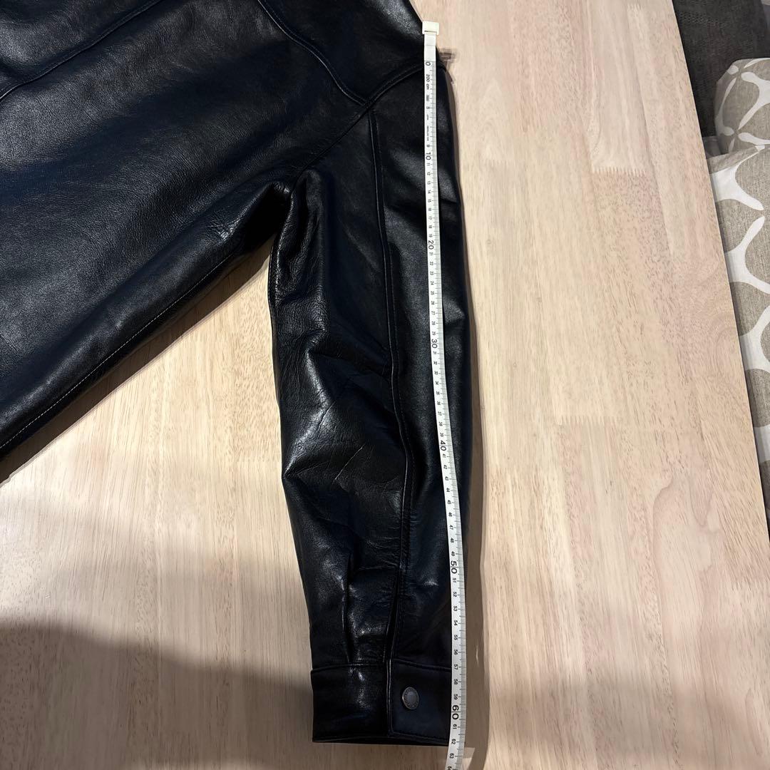 CHEVIGNON 黒 レザー シングルライダースジャケット M