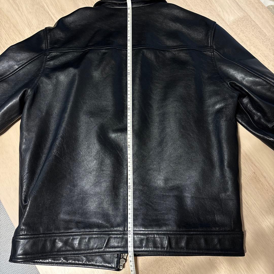 CHEVIGNON 黒 レザー シングルライダースジャケット M