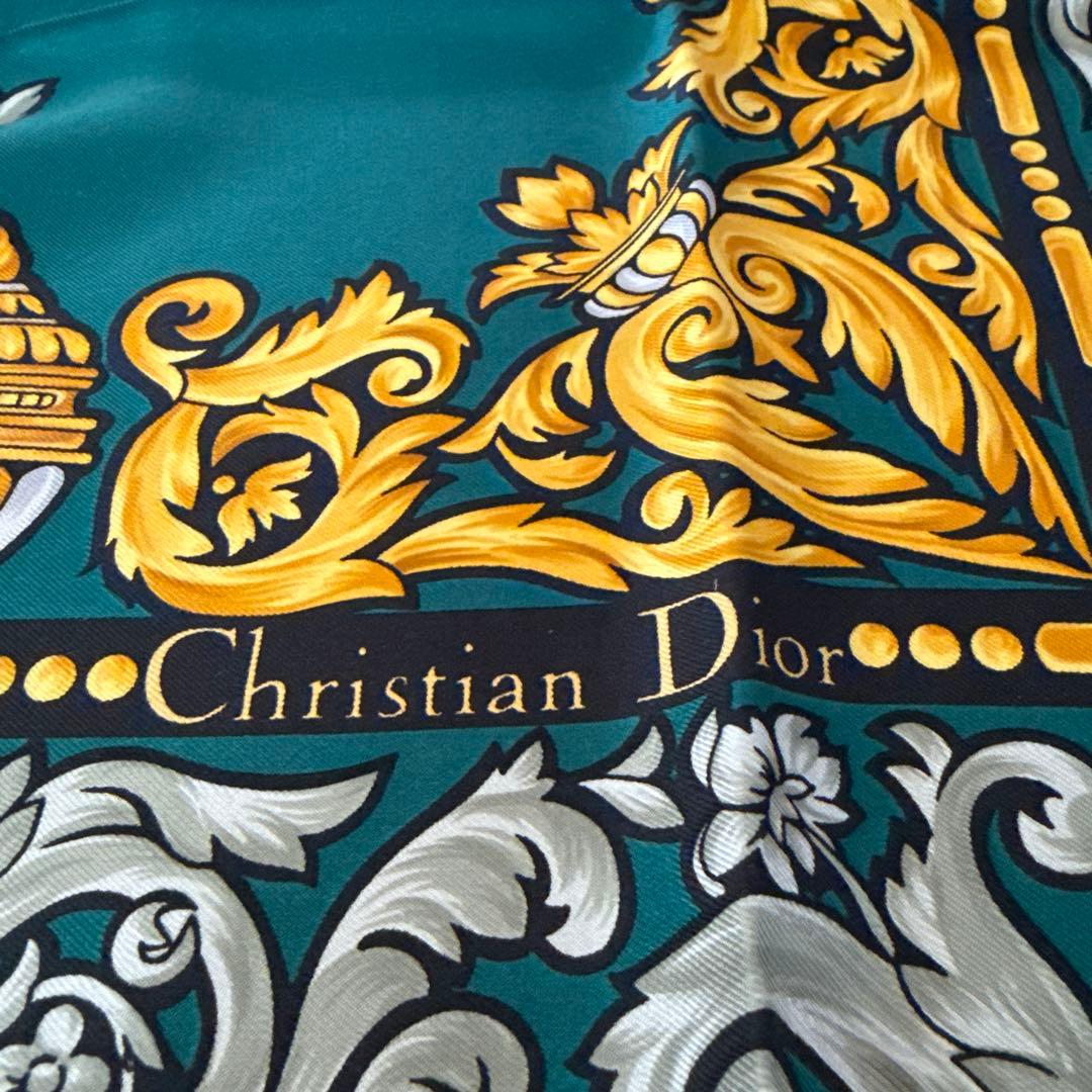 Christian Dior クリスチャンディオール シルク 大判 スカーフ