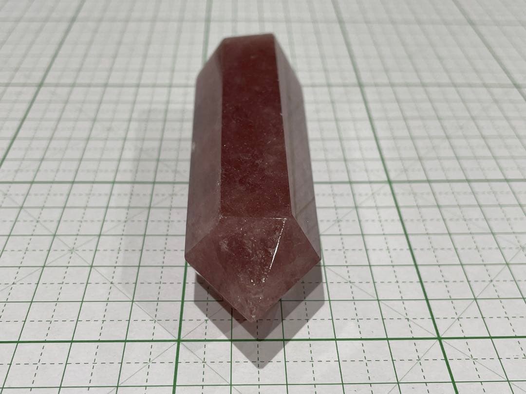 ①ピンクエピドート入り水晶(ポイント)