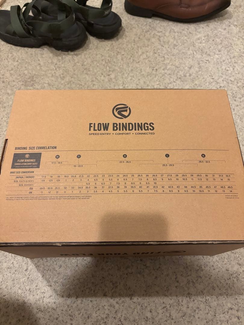 FLOW SNB ビンディング ブラック 元箱付き　スノーボード　サイズL