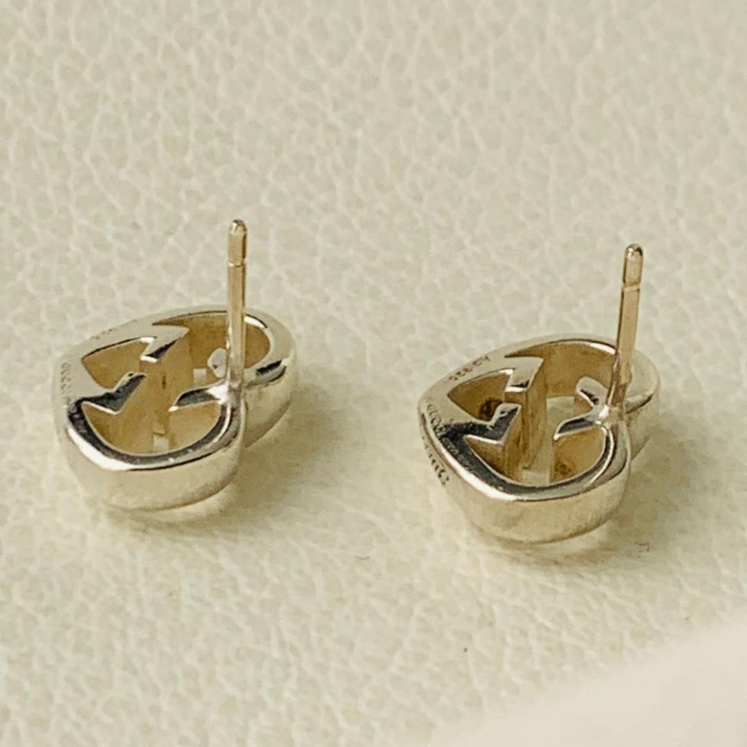 グッチ ハート ロッキング ピアス 925 社外 キャッチ 新品 silver