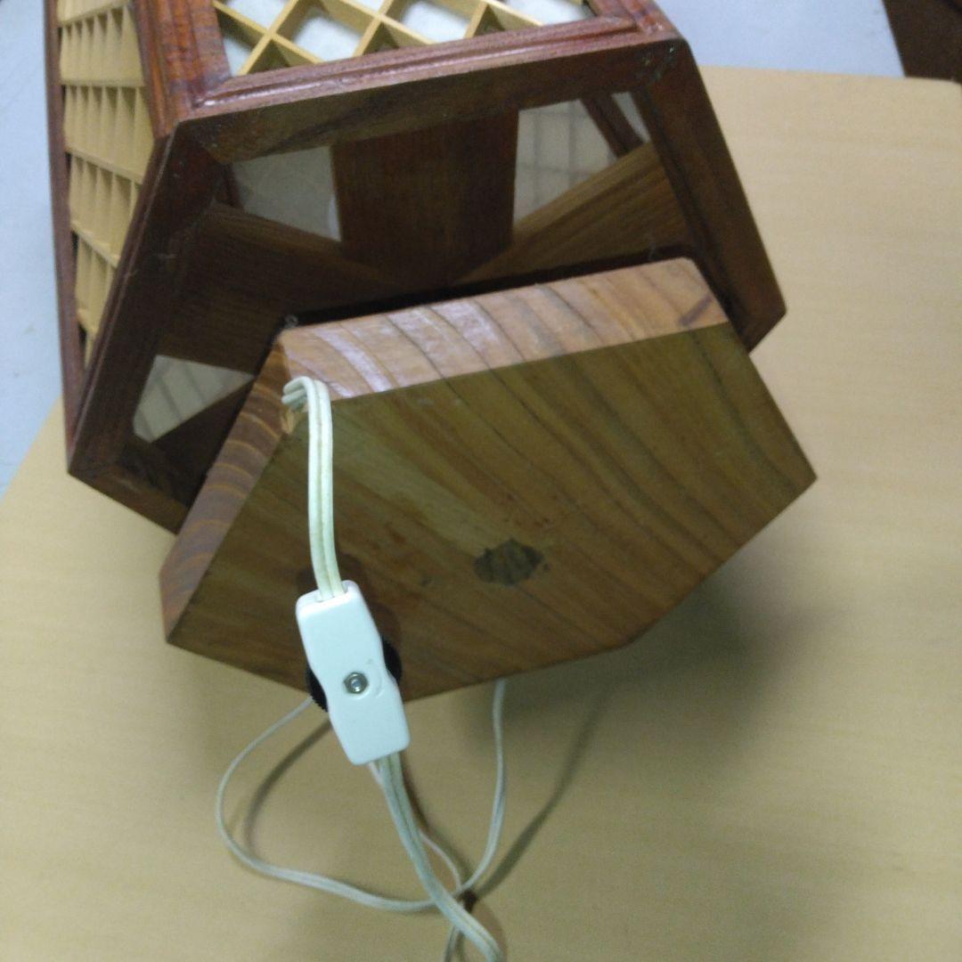 六角形の木製ランプシェード(行灯）手作り