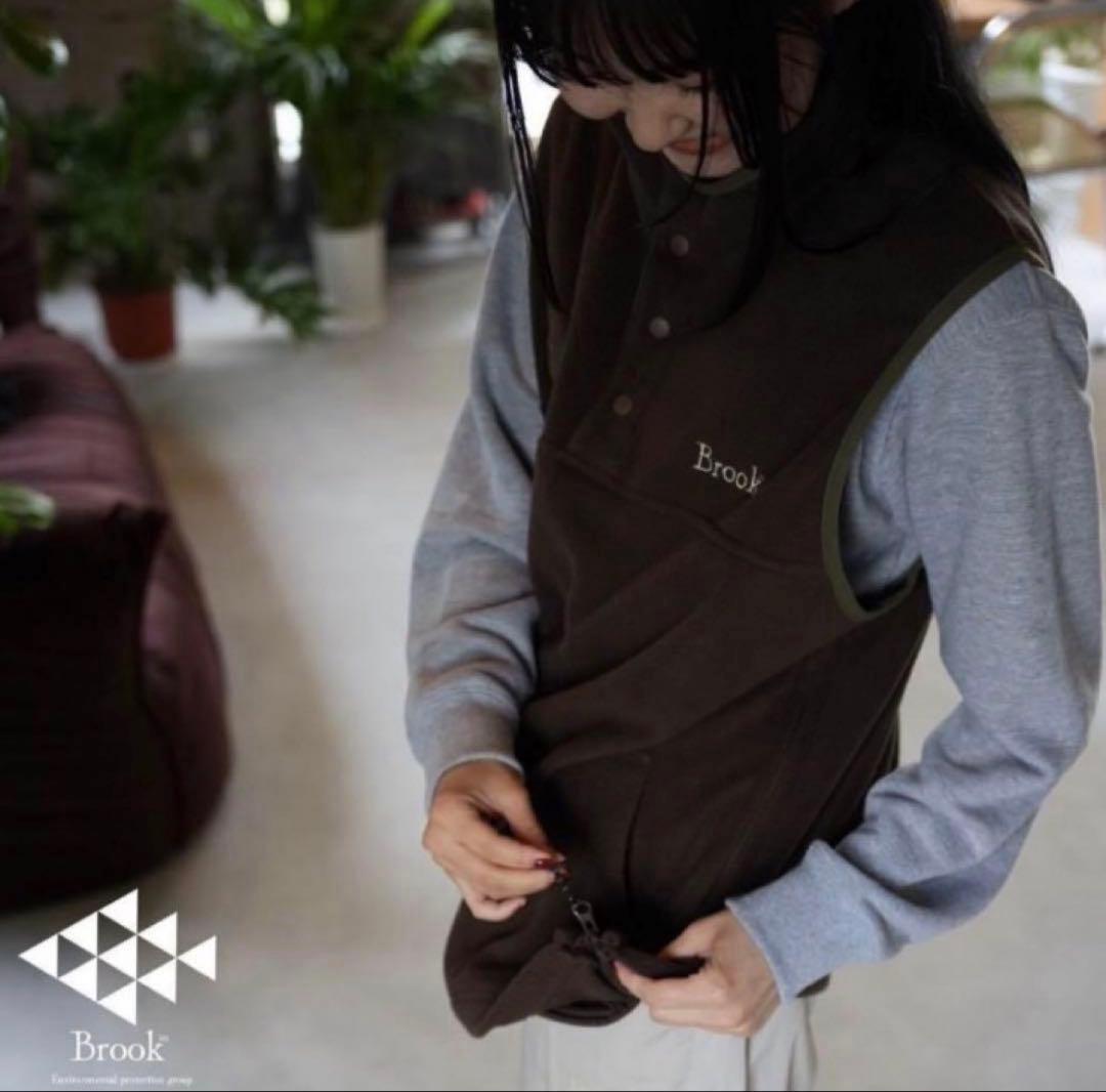 2023aw Brook Fleece Vest ブルック フリース brown