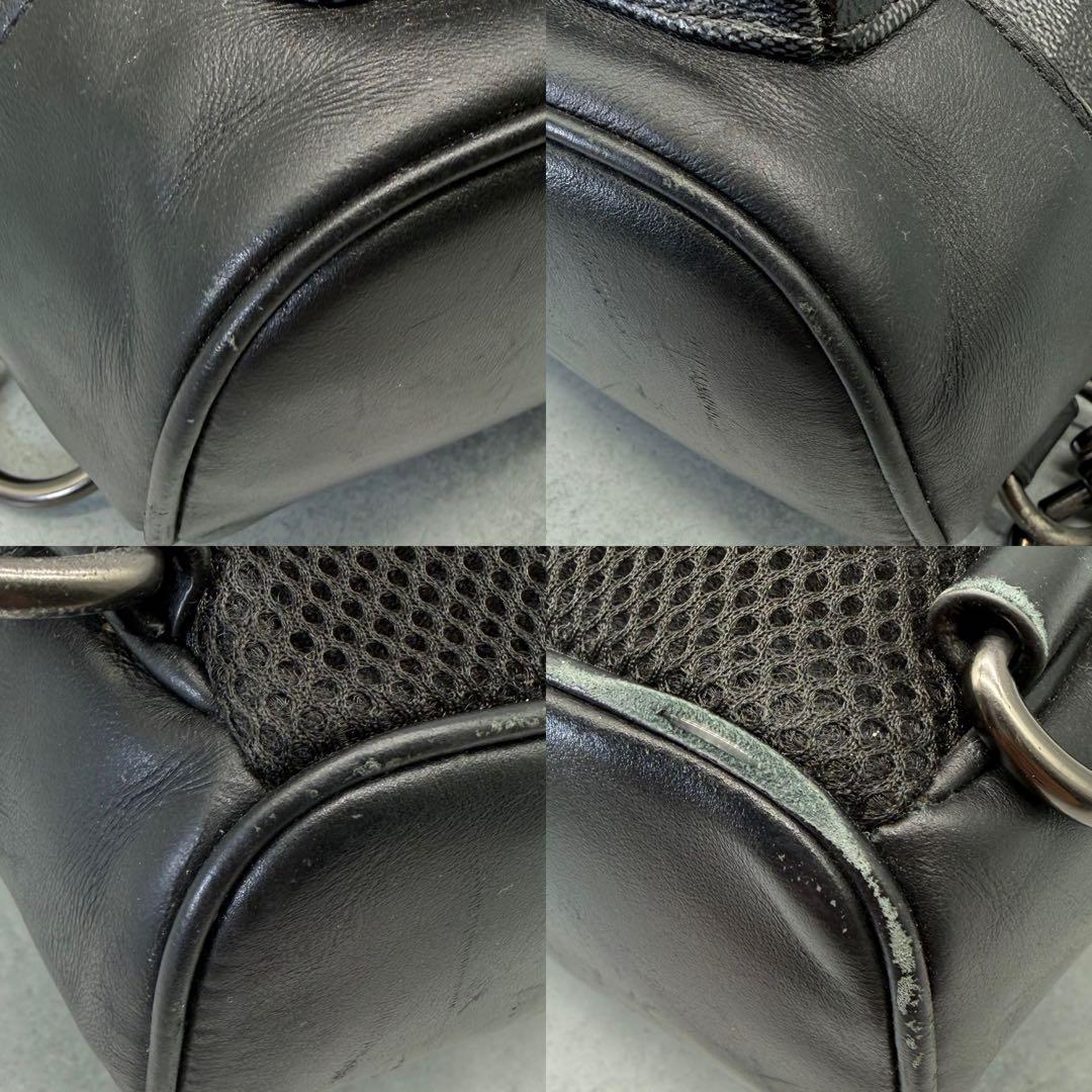 COACH コーチ ボディバッグ PVC クロスボディ ブラック 黒 メンズ