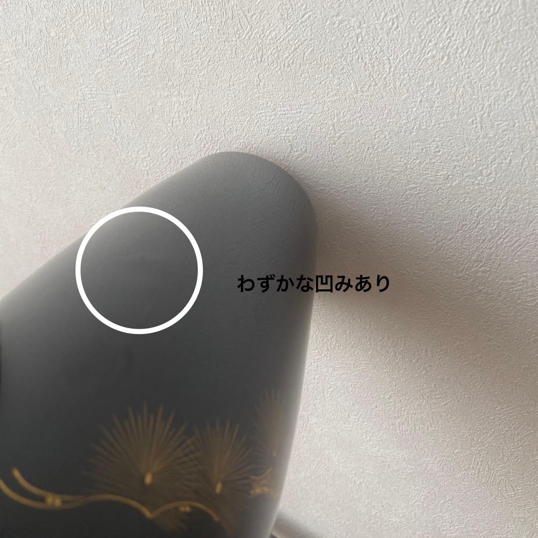 輪島塗　曽根工芸　杉山暁子デザイン　花器　老松沈金　漆