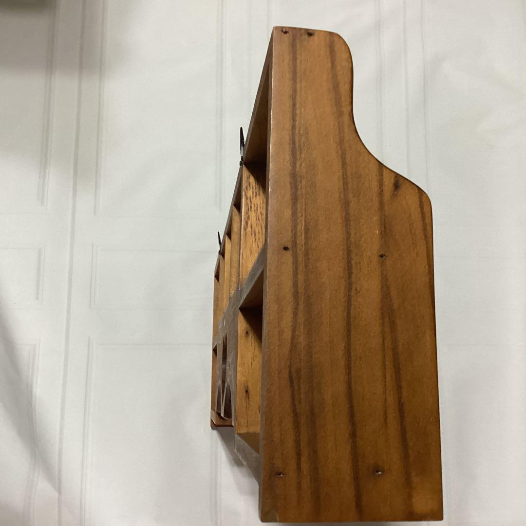 ウッド棚ラック　ウォールシェルフ　ウォールラック　ラックフック付　古屋加江子