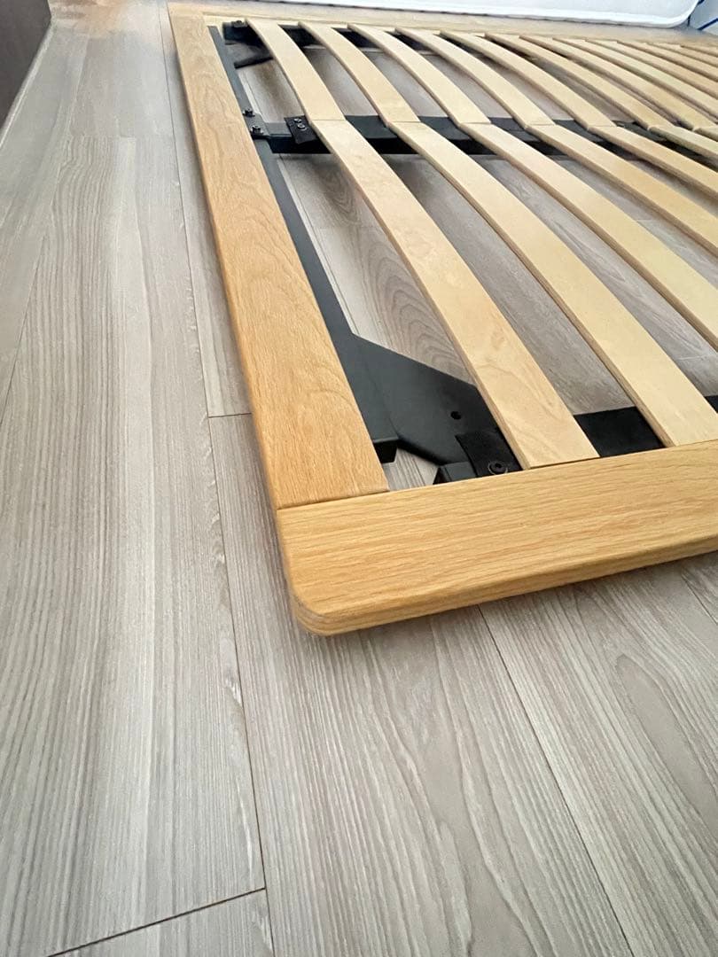 無印良品　ダブルベッドフレーム　オーク