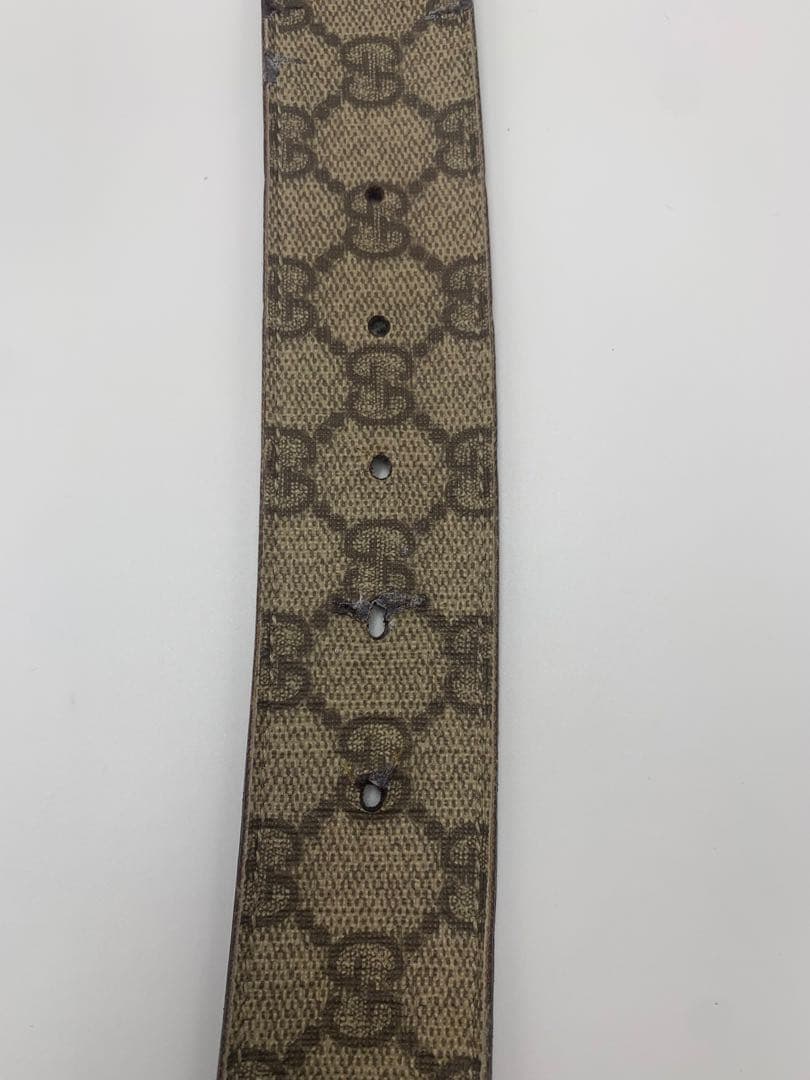 グッチ GUCCI レザー GG スプリーム ベルト シルバー金具