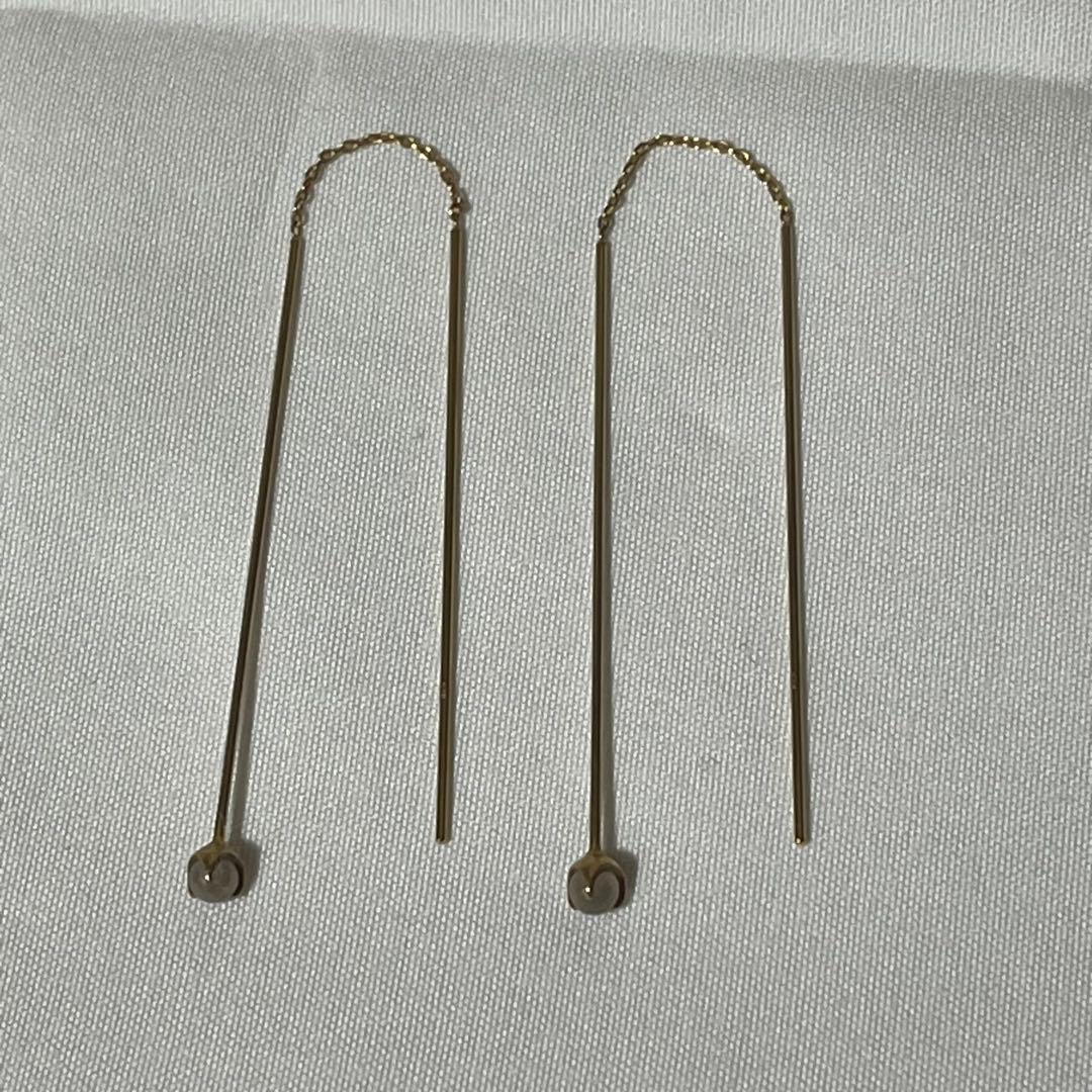 井川遥さん 石田ゆり子さん愛用 ヒーミー K18YG グレー ダイヤ ピアス