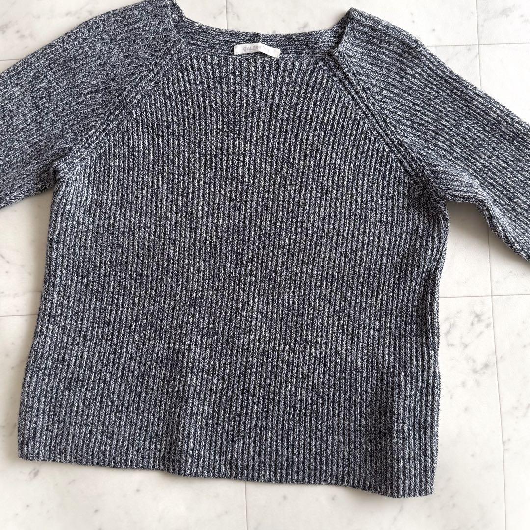 美品 ギャルリーヴィー コットンカシミヤウール ミックス ニットプルオーバー