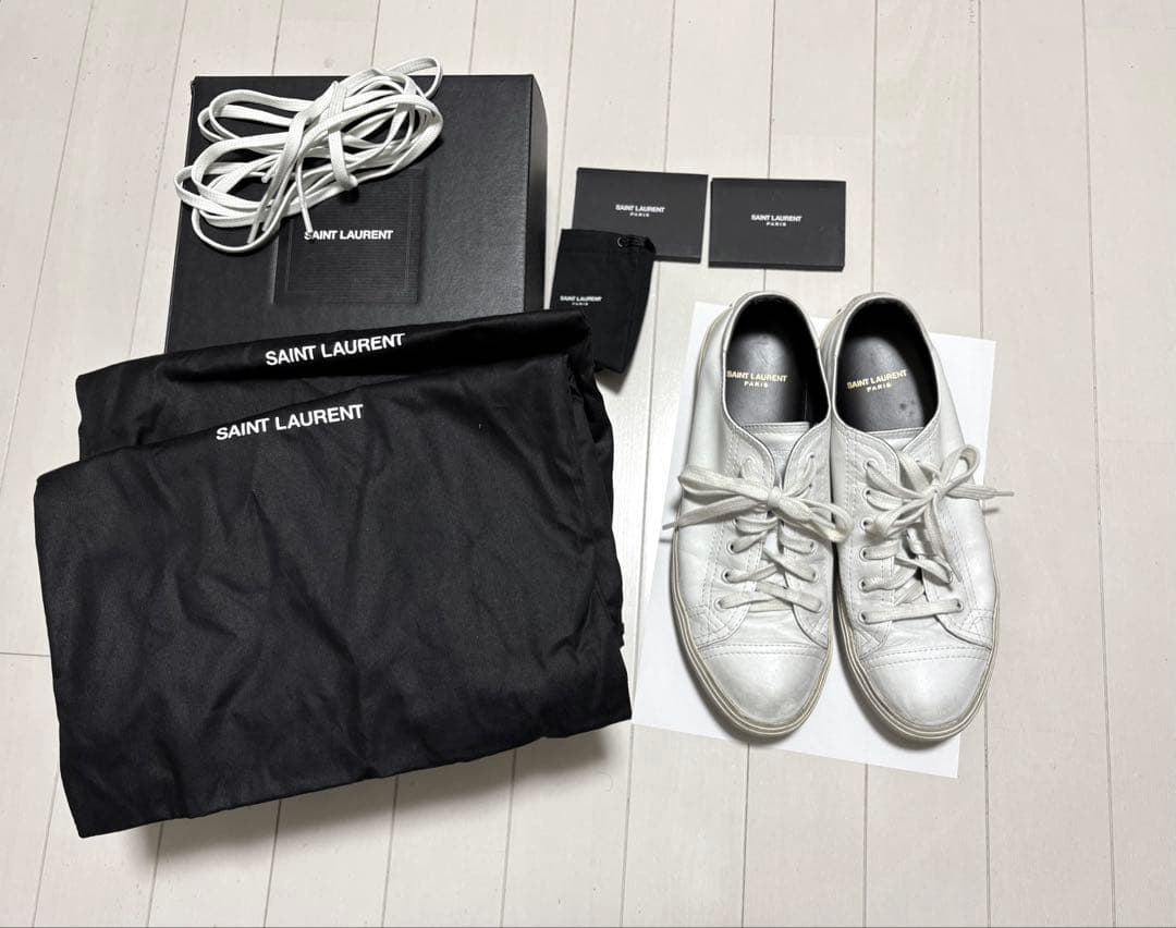 【美品・付属品完備】Saint laurent マリブー レザースニーカー