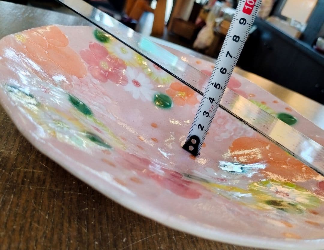 【新品・未使用】工房ゆずりは　紅彩花化粧　パスタ皿　カレー皿　陶器　食器　料理