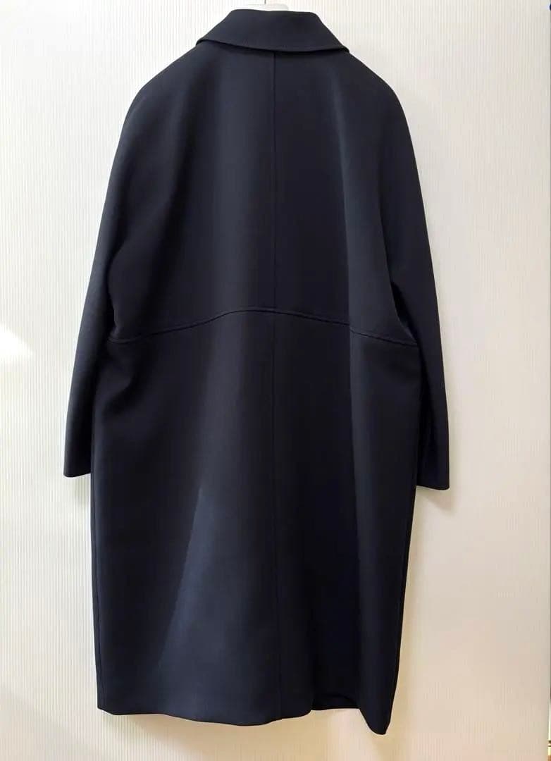 新品【アンタイトル UNTITLED】コクーン　ステンカラー　コート　ネイビー