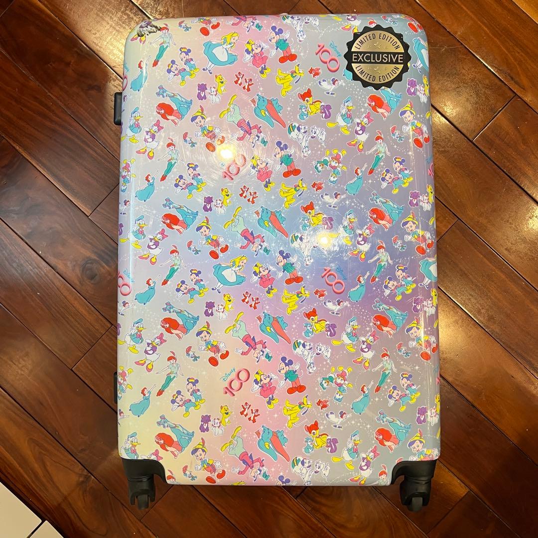 【ロサンゼルス購入】ディズニー100周年限定キャリーケースミッキースーツケース