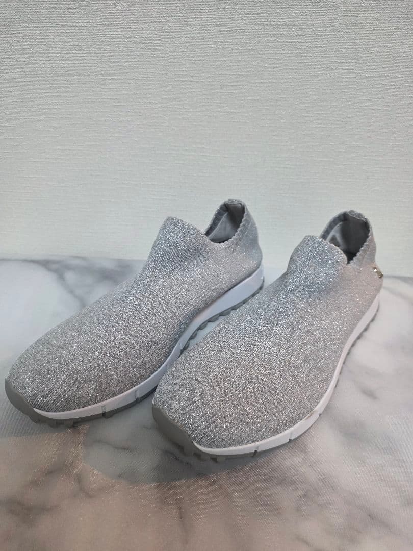 JIMMY CHOO シルバー スニーカー 24センチ