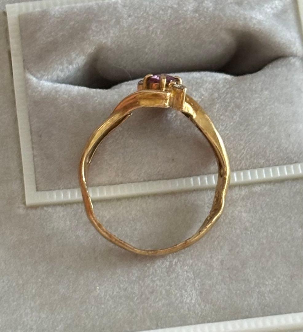 ルビーダイヤ18Kリング　指輪