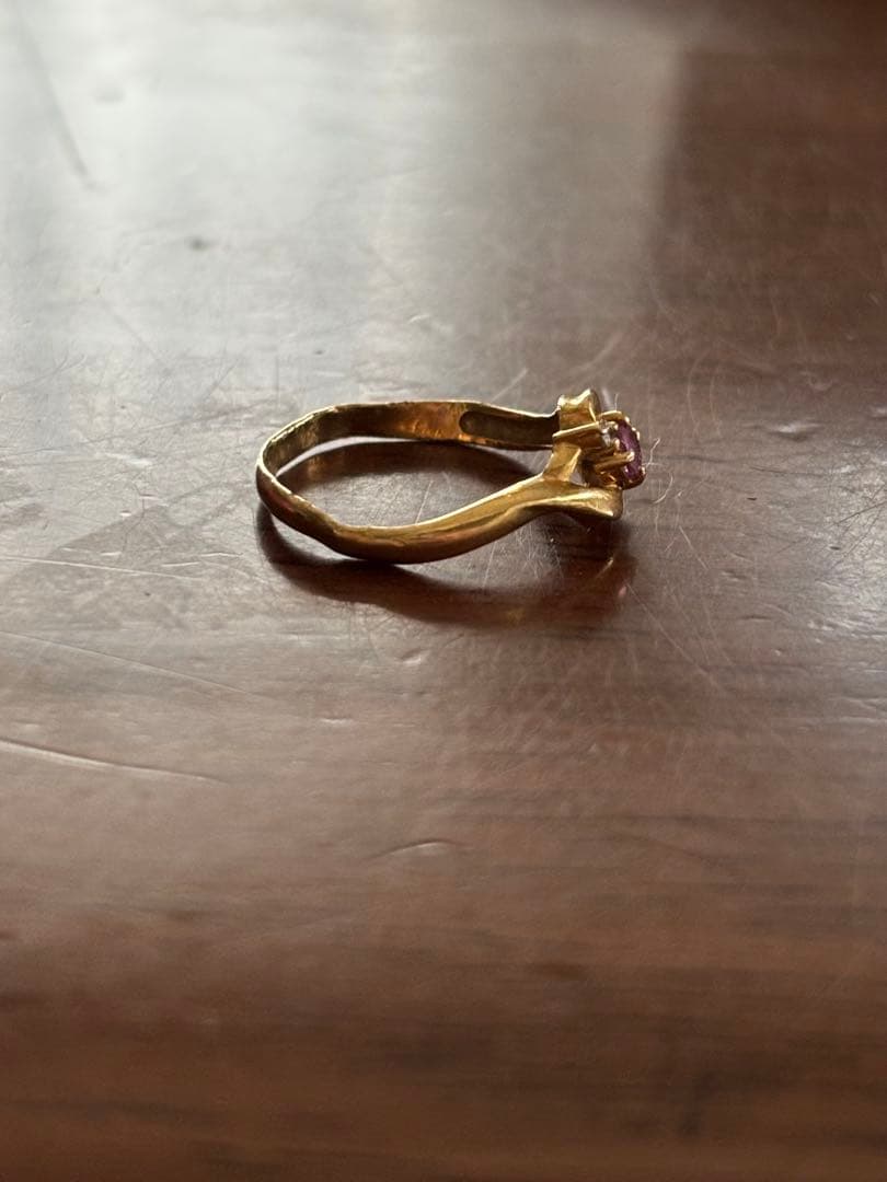 ルビーダイヤ18Kリング　指輪