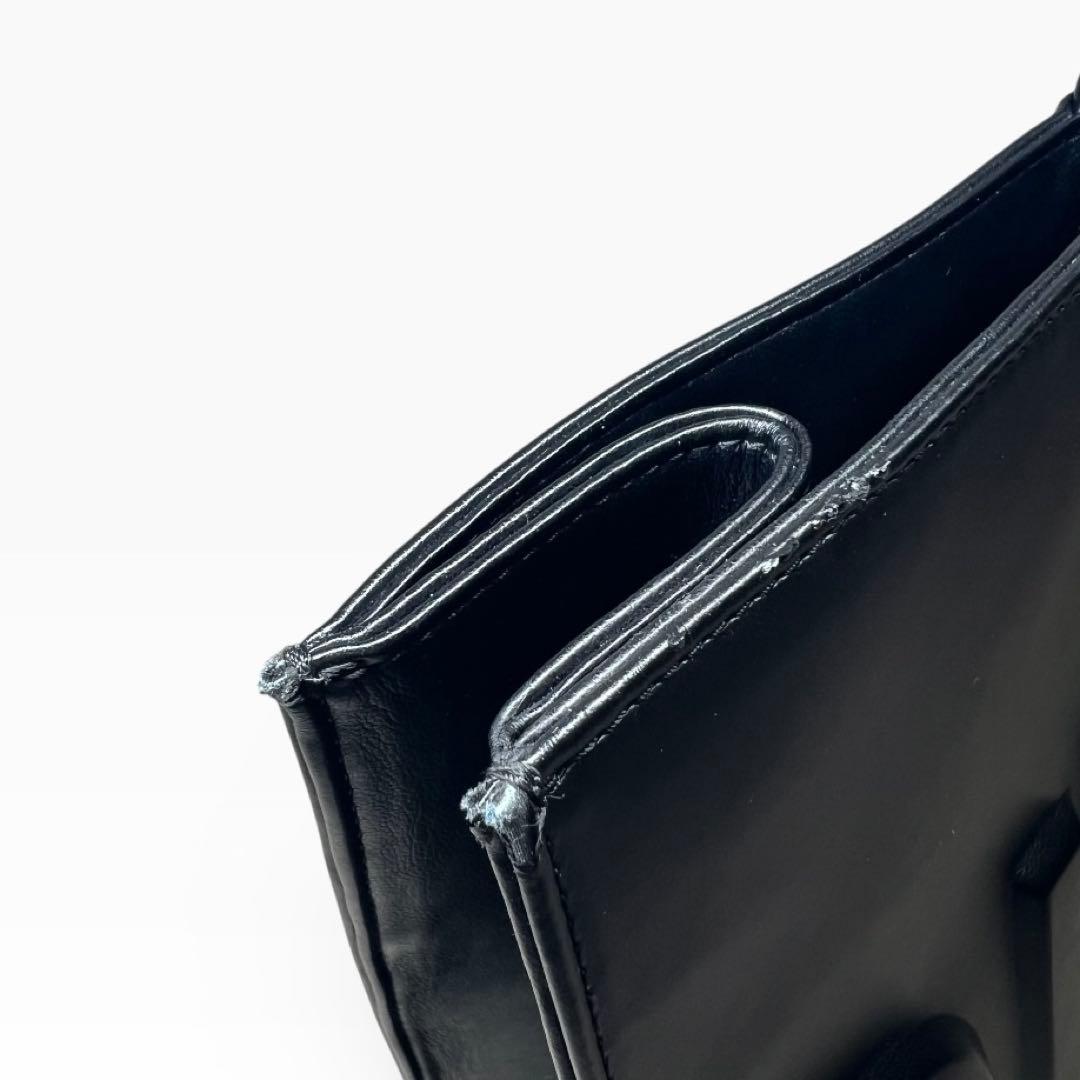 DIESEL ブラック レザートートバッグ 3D ショッパー 2wey tote