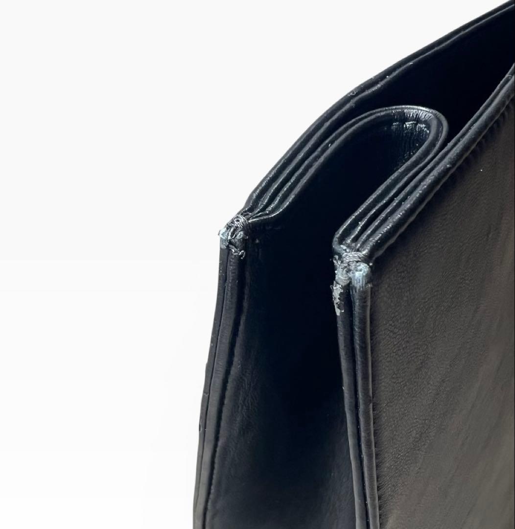 DIESEL ブラック レザートートバッグ 3D ショッパー 2wey tote