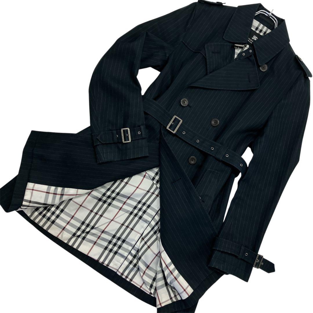 【希少サイズ】XL バーバリーブラックレーベル　ロングトレンチコート　ノバチェ