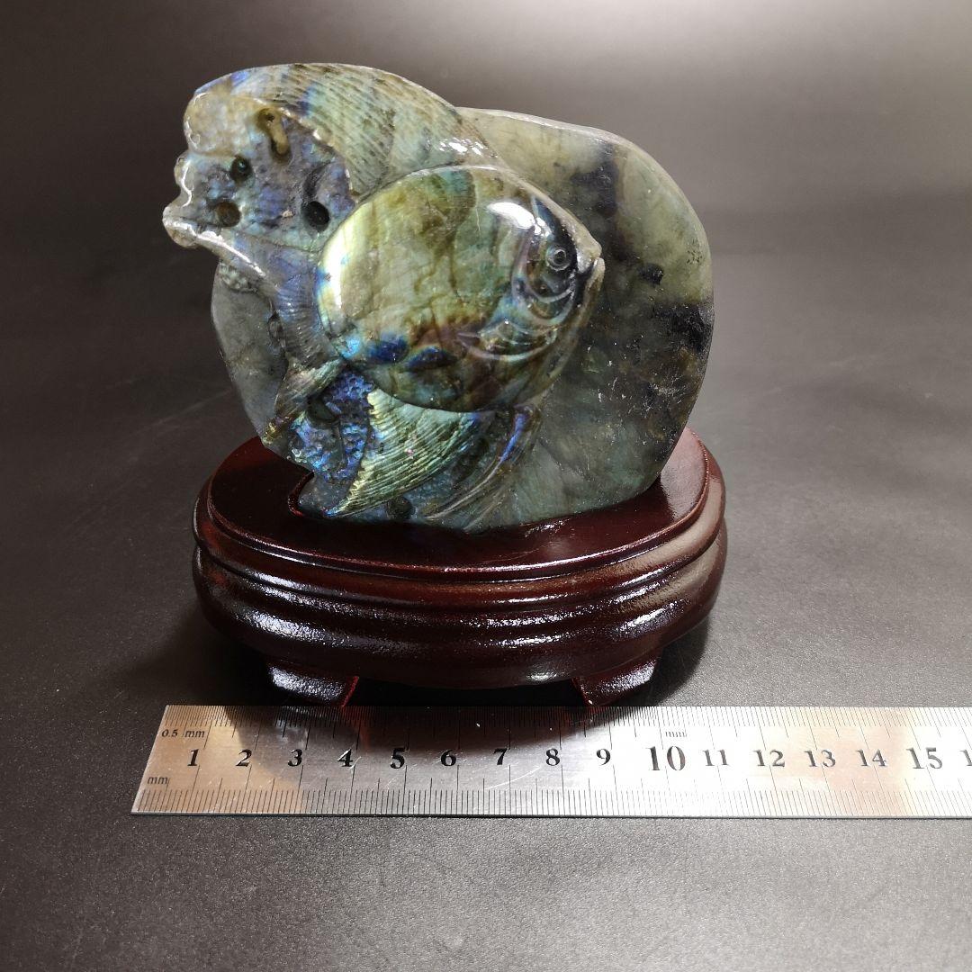 7.ラブラドライトで作った魚　　天然石　処分