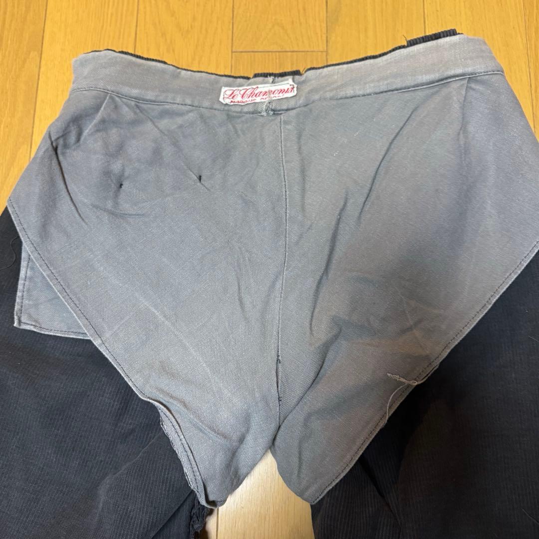 40s 50s フレンチ ビンテージ コーデュロイ パンツ 黒