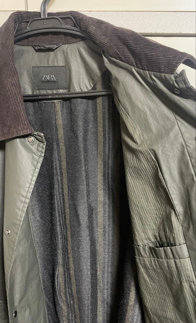 ZARA ワックスフィニッシュトレンチコート