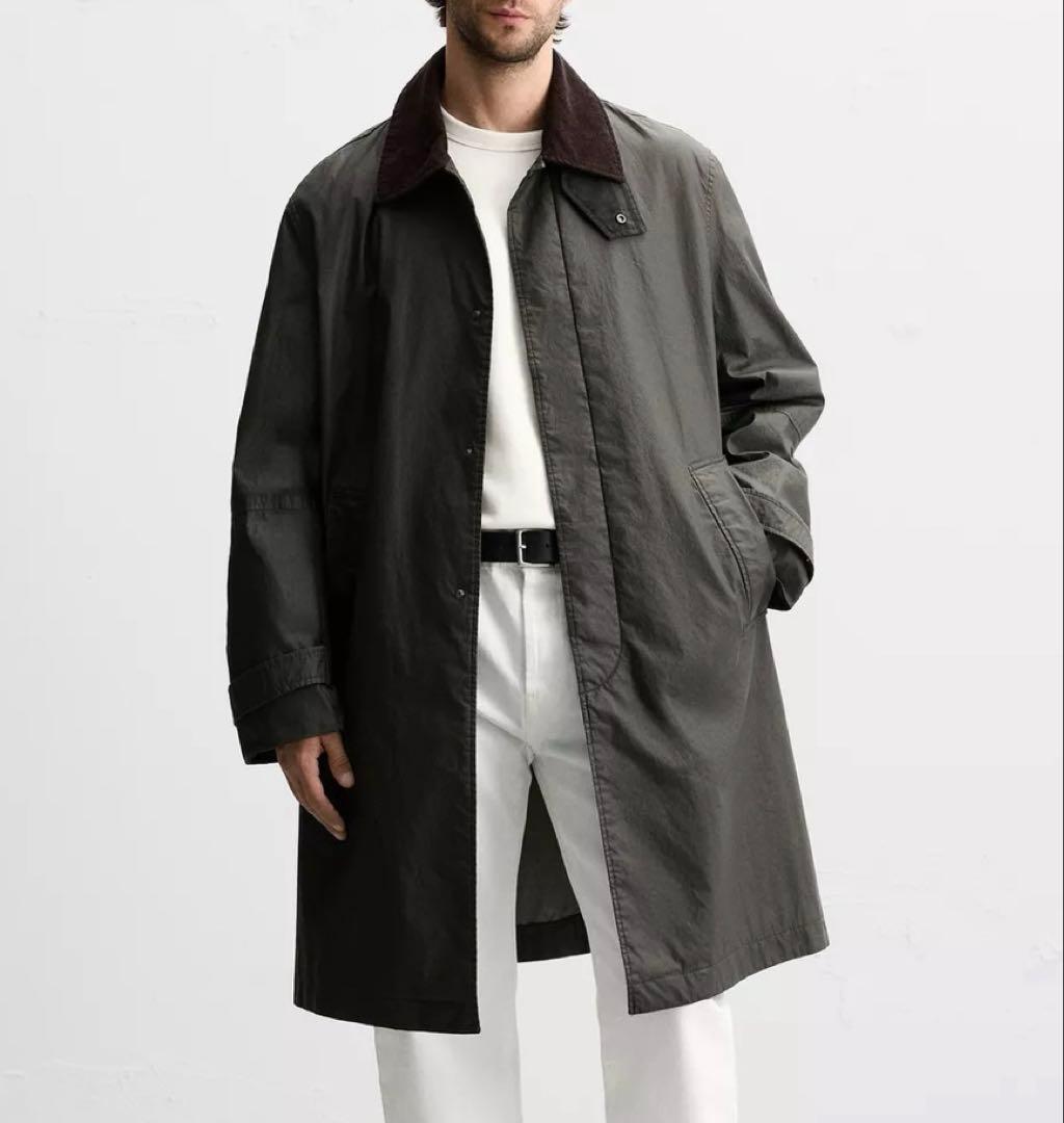 ZARA ワックスフィニッシュトレンチコート