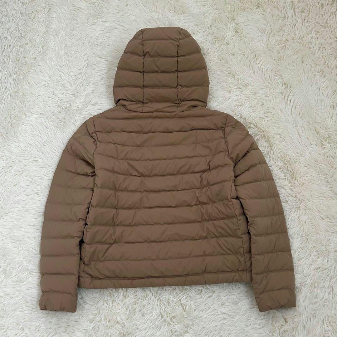 極美品 ダントン フード付き ミドル ダウン ジャケット Sサイズ ベージュ