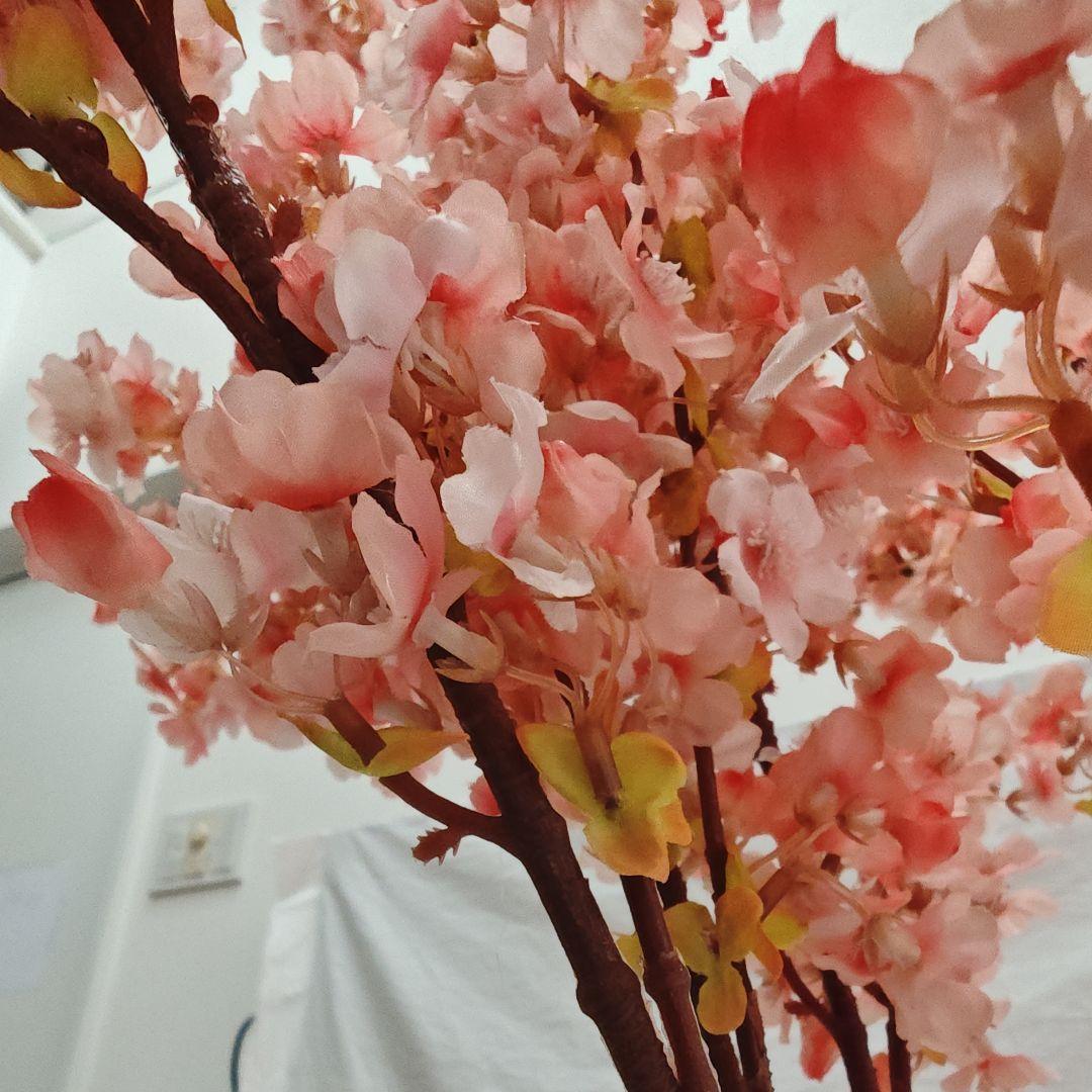 桜のアートフラワー 造花　7本　約110cm