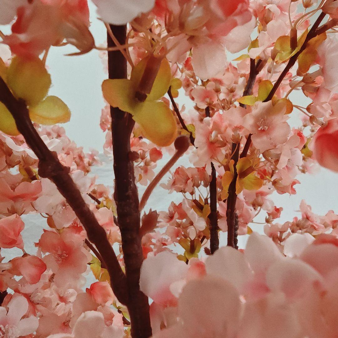 桜のアートフラワー 造花　7本　約110cm