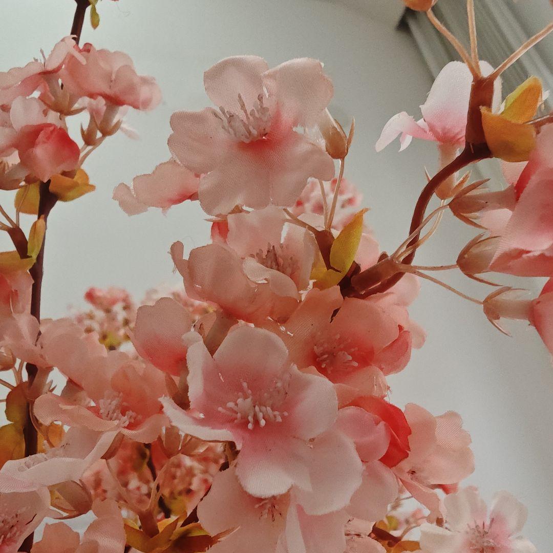 桜のアートフラワー 造花　7本　約110cm