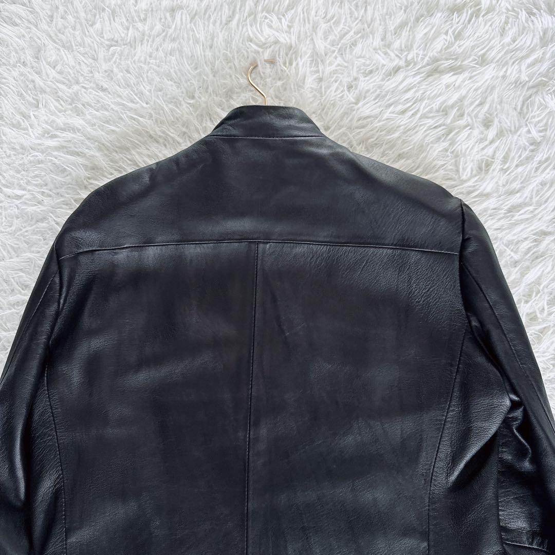 【EPOCA UOMO】シングルライダース 羊革 ブラック 46サイズ