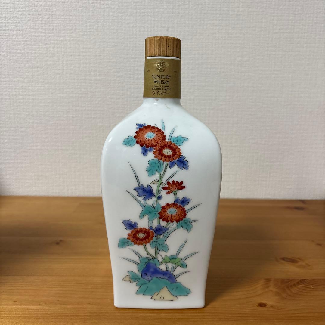 サントリーウイスキーエクセレンス 有田焼 錦菊梅竹文 陶器ボトル 特級 未開栓