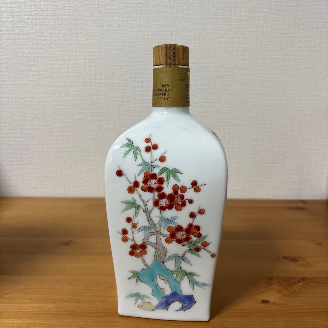 サントリーウイスキーエクセレンス 有田焼 錦菊梅竹文 陶器ボトル 特級 未開栓