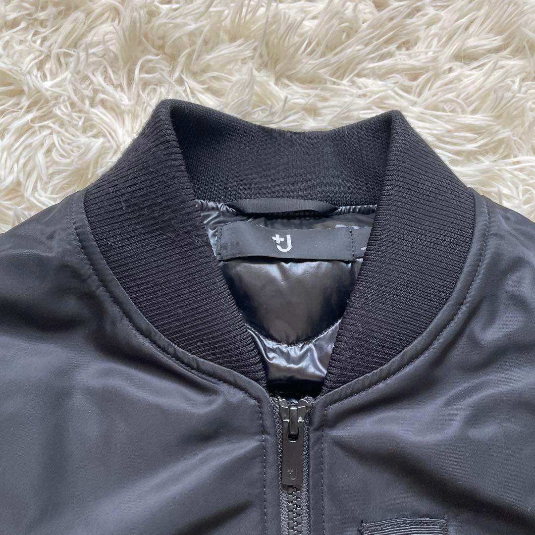 美品 UNIQLO +J MA-1 フライトジャケット ダウン ブラック S