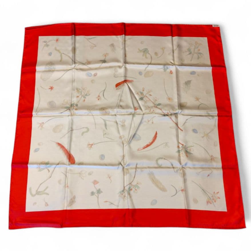 エルメス HERMÈS スカーフ カレ90 フルール・エ・プリュム 中古