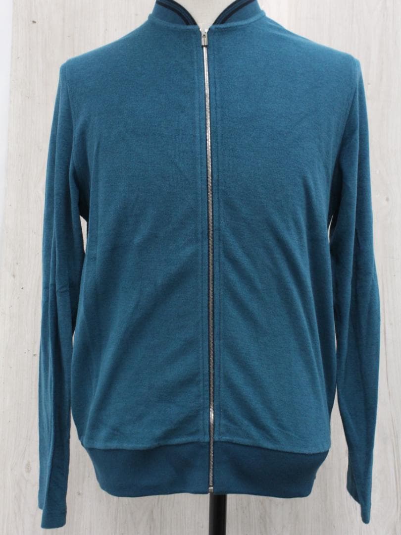 ▲エルメス HERMES コットン パイルブルゾン ジップアップ ターコイズ