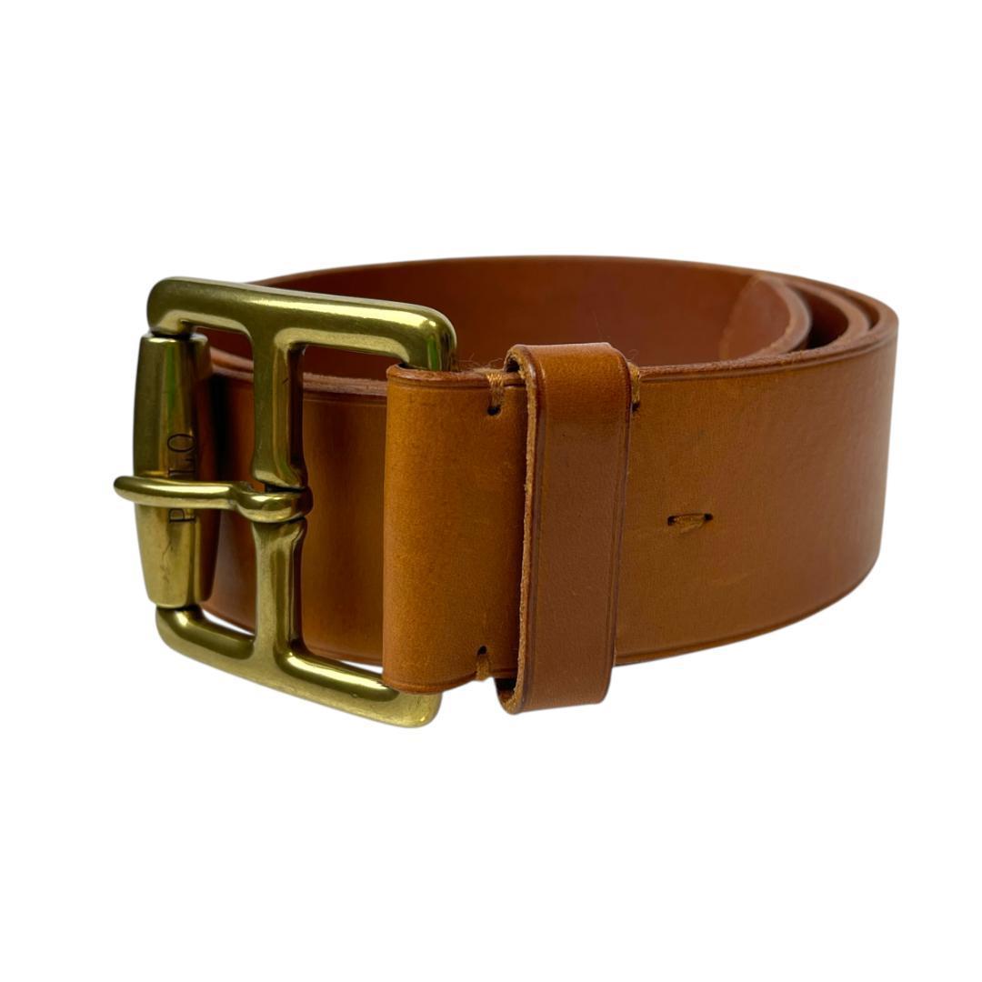 美品 Polo Ralph Lauren 3031 ベルト 本革 ゴールド金具