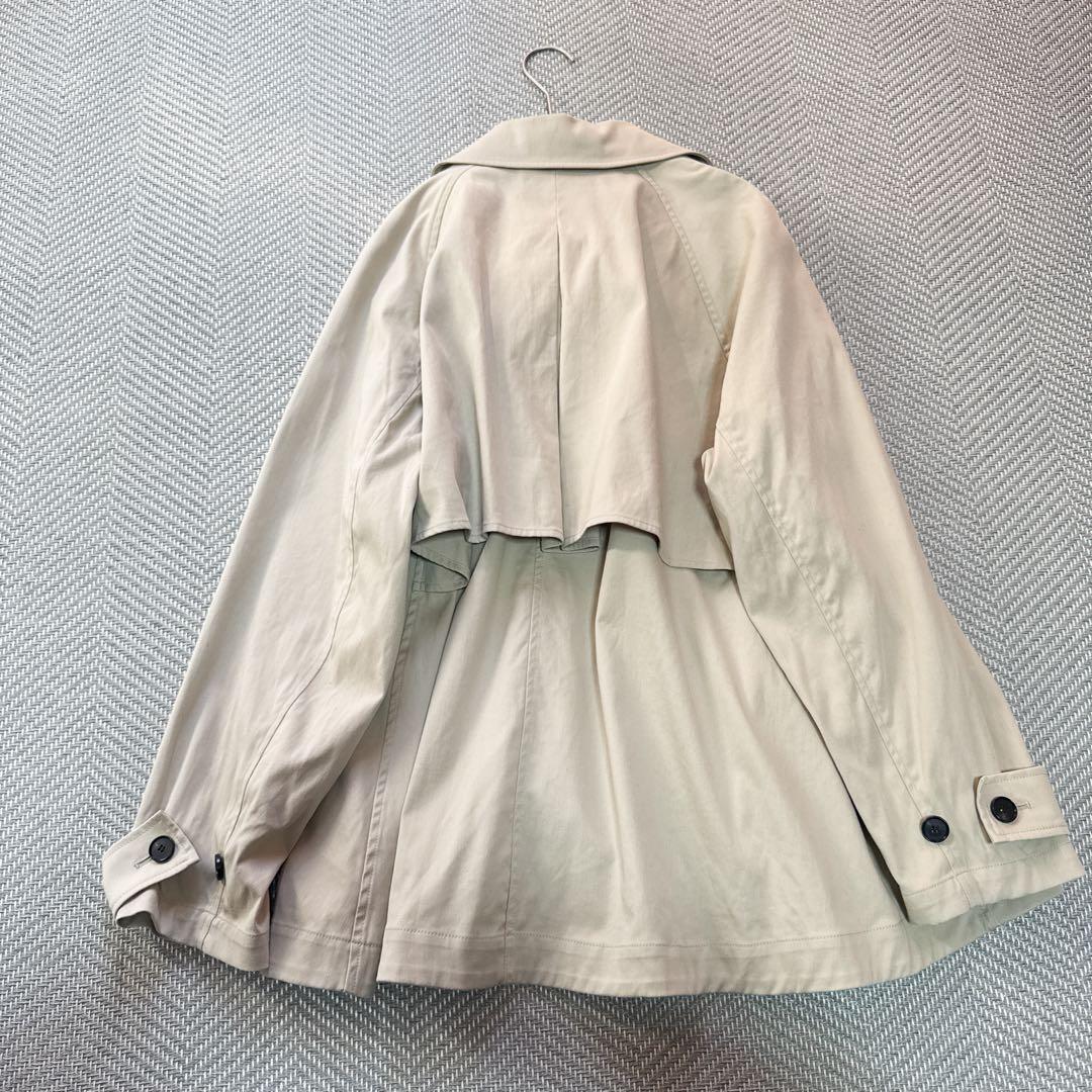 美品 UNFILO ウォッシャブル ショート トレンチコート ベージュ M