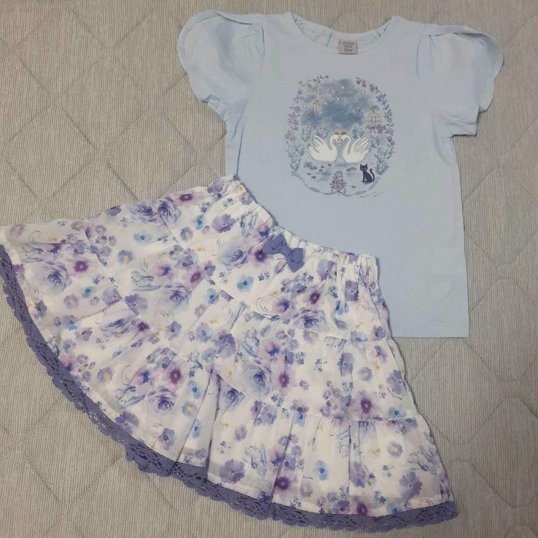 【中古】　アナスイミニ　キュロット　Tシャツ　スワン