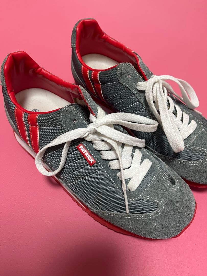 PATRICK グレー/レッド スニーカー　サイズ39