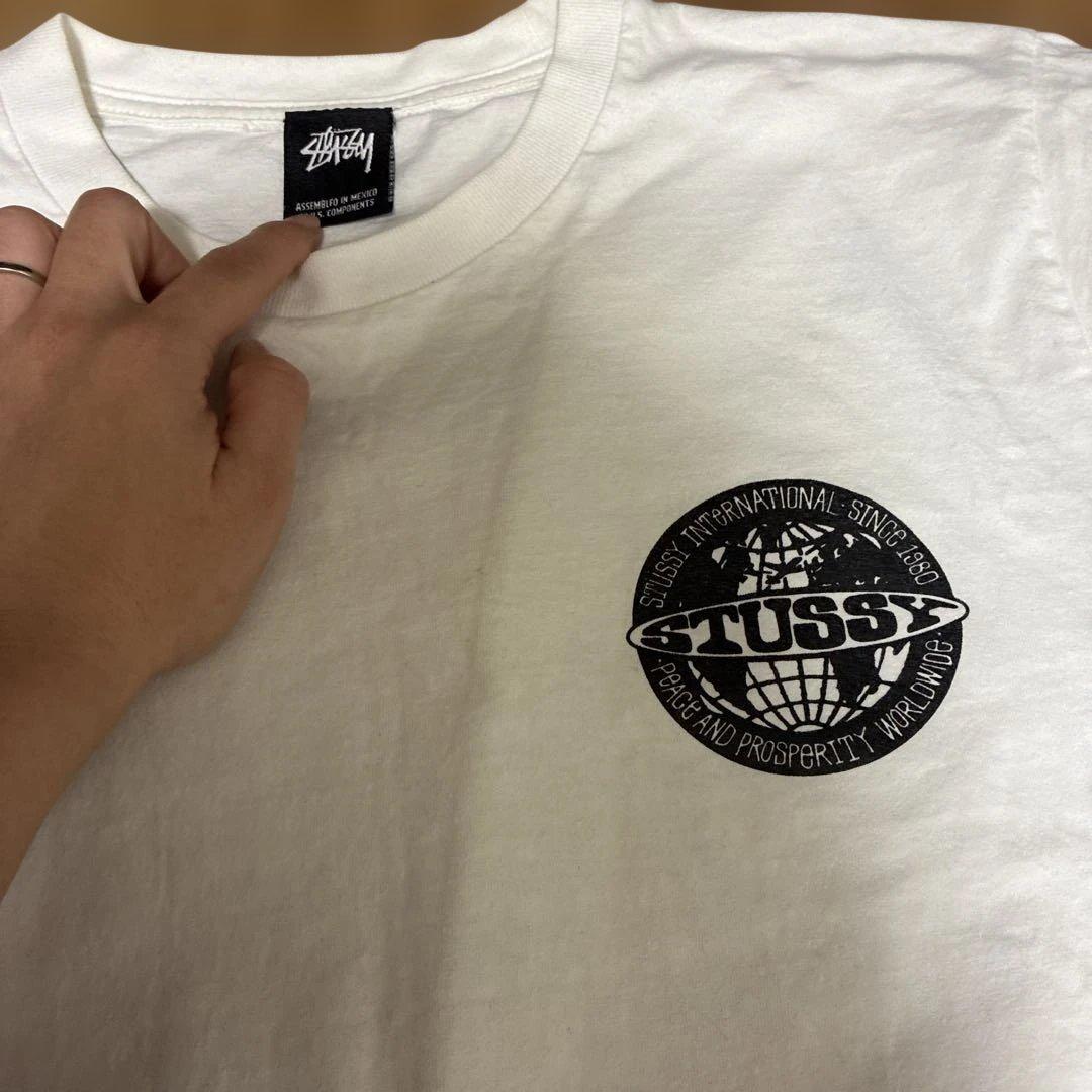 90s STUSSY World wide tシャツ　黒タグ