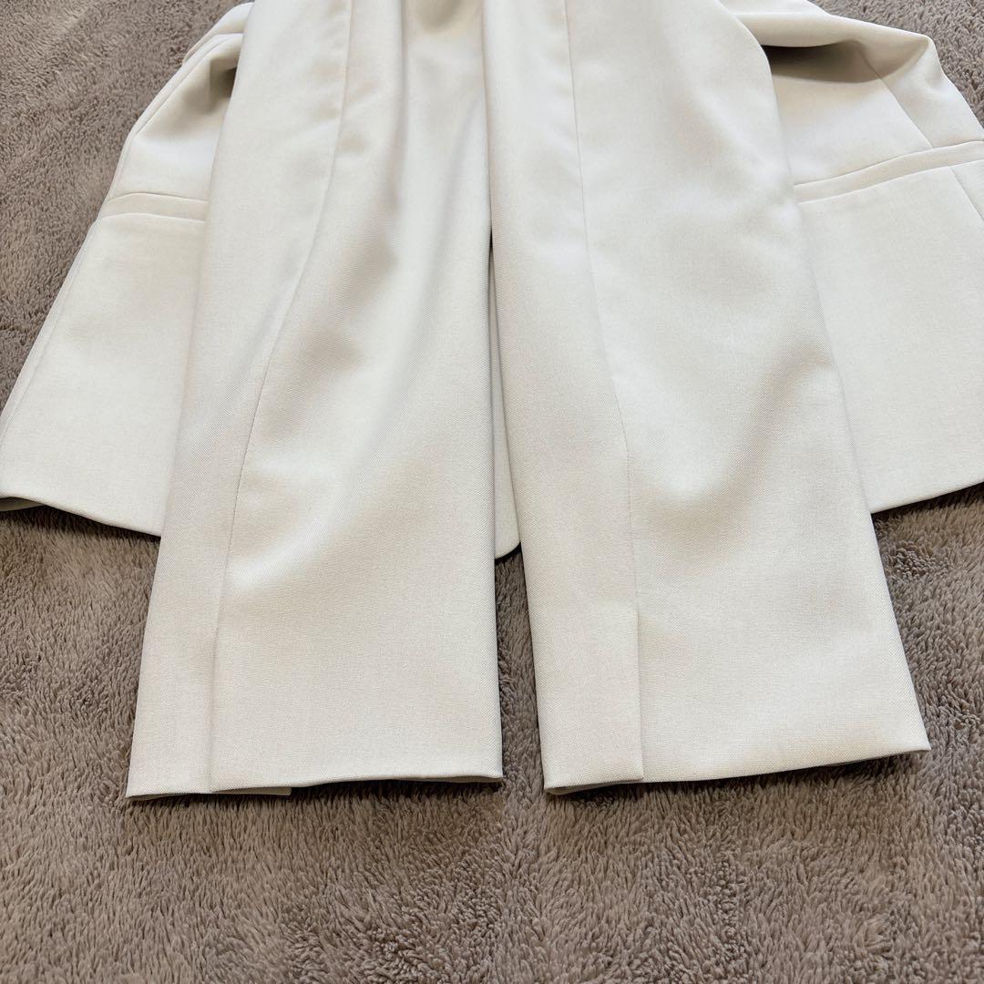 プラステ PLST 洗えるノーカラースーツ　パンツ セットアップ ベルト付 美品